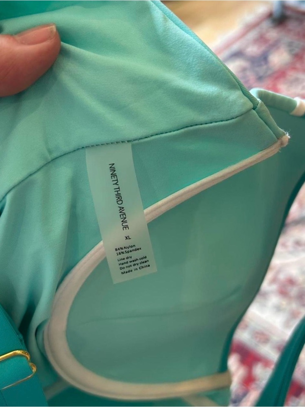 Women’s Teal One-Piece Swimsuit - Picture 6 of 8